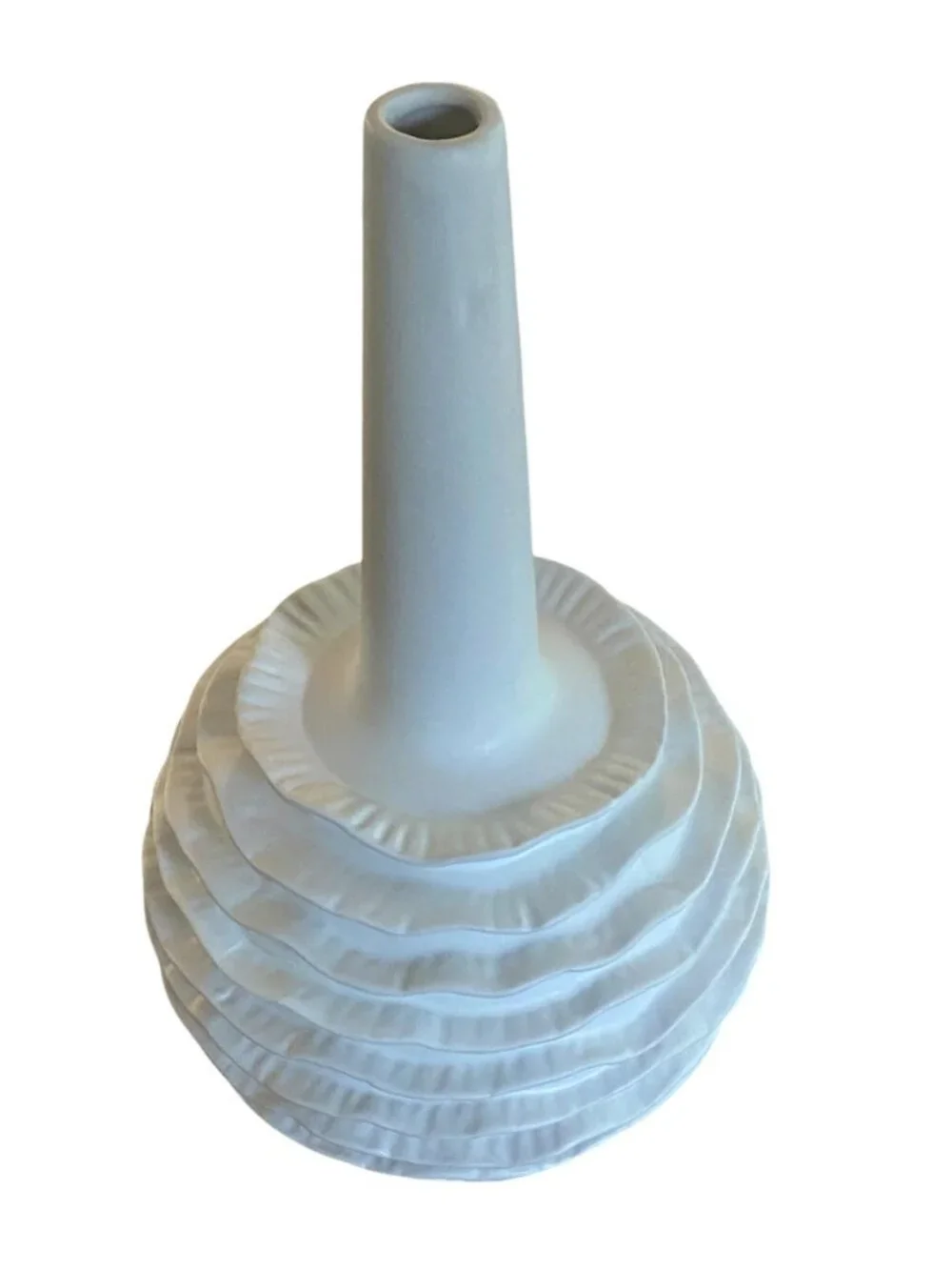 Wildwood Piper Blanca Vase Sculptural White Ceramic Vase Designer Home Décor Coa